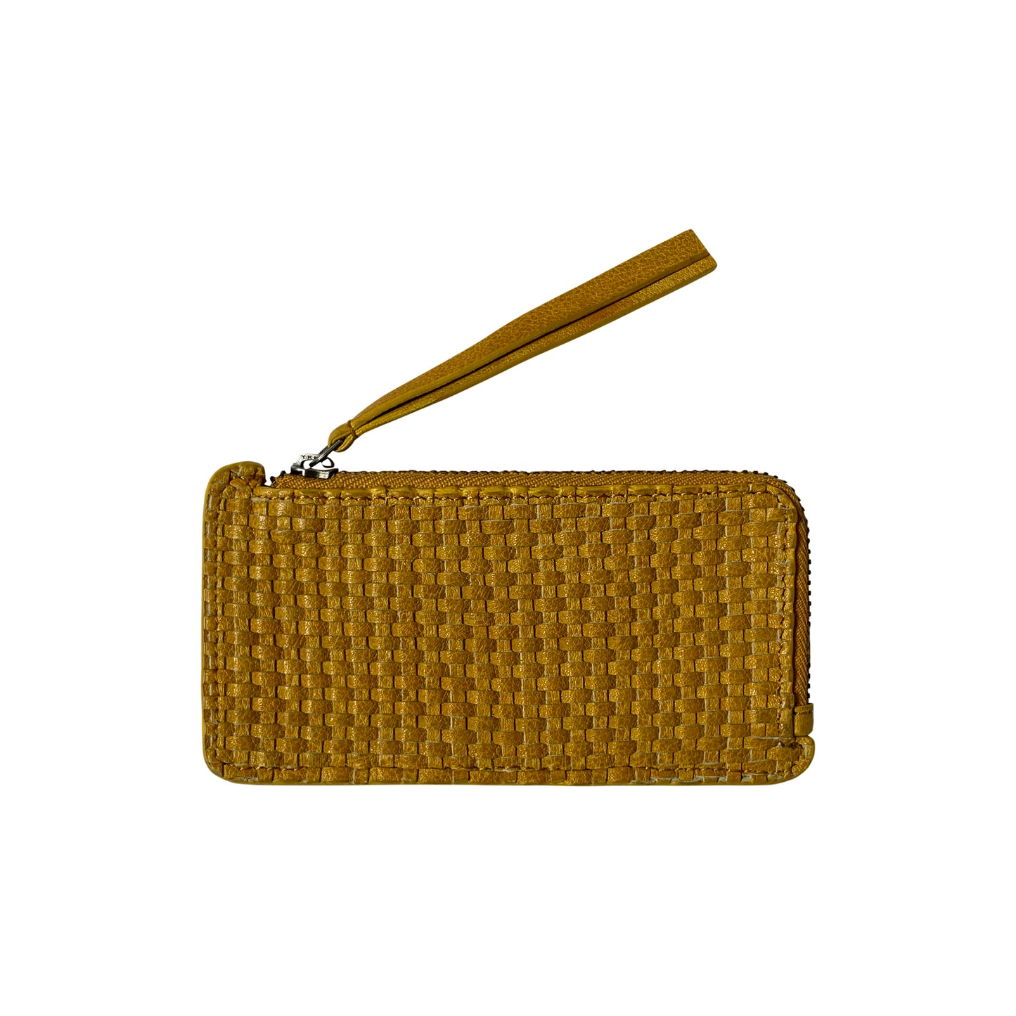 Ines Leather Card & Coin holder in Sunshine yellow